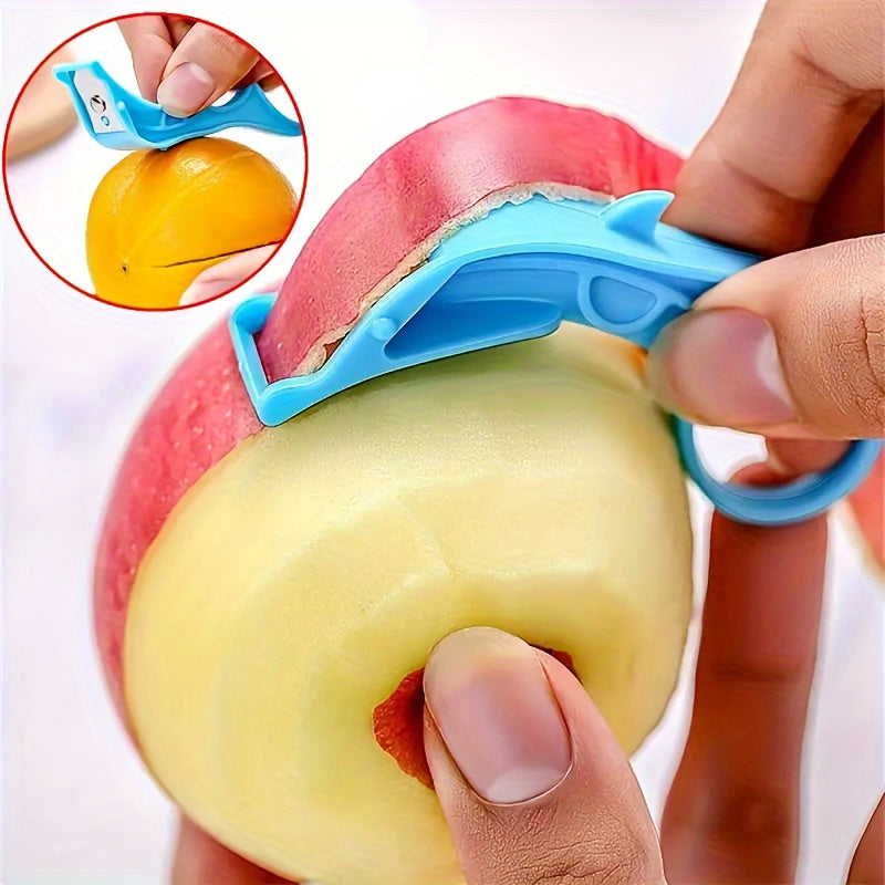 3pcs Portable Fruit Peeler Set - Stainless Steel Apple, Pear & Kiwi Skin Remover - Easy-to-Use Kitchen Gadget for Dorms & Home Use