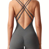 [For Women Scrunch Butt Romper] Workout Backless Jumpsuits Scrunch Butt Form Romper Bodysuits For Women Shorts Body Shaper