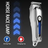 2pcs/Set Professional Hair Clipper Set, USB Rechargeable Electric Razor Fine Cutter Beard Trimmer Razor Cordless Hair Cutting Machine For Men
