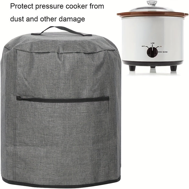 1pc Air Fryer Dust Cover, Waterproof Insulated Protective Cover Bag With Pocket And Handle For Electric Pressure Cooker Air Fryer Rice Cooker Steamer, 38X38.7Cm/14.96X15.24 Inch (Grey)