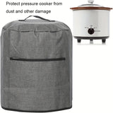 1pc Air Fryer Dust Cover, Waterproof Insulated Protective Cover Bag With Pocket And Handle For Electric Pressure Cooker Air Fryer Rice Cooker Steamer, 38X38.7Cm/14.96X15.24 Inch (Grey)