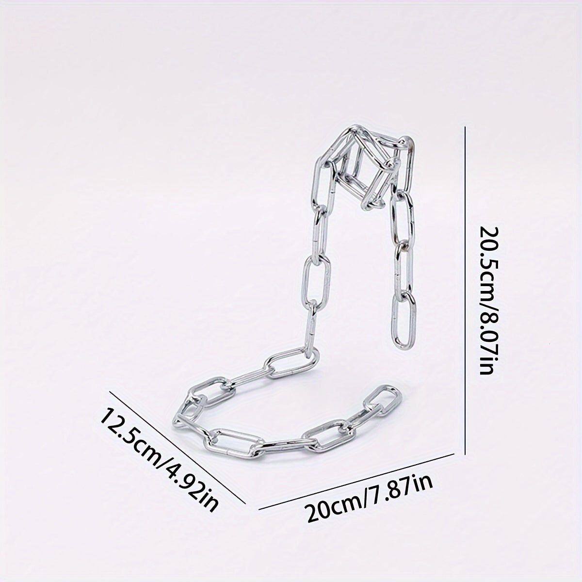 [Iron Chain Wine Holder] Modern Decorative 1pc Iron Chain Wine Bottle Holder - Hanging Wine Rack, Novelty Suspended Bottle Display Stand, Elegant Centerpiece for Living Room, Kitchen Storage Organizer
