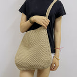 Trendy Literary Crochet Hobo Bag - Hollow Out Knitted, Crossbody, Stylish, Fashionable, and Spacious Handbag for Women