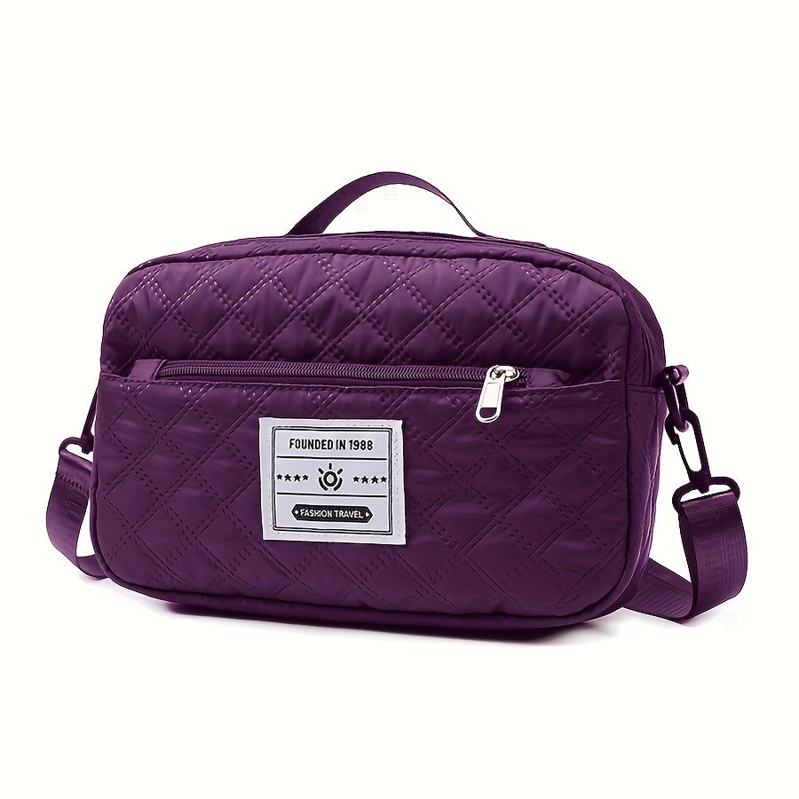 Large Capacity Travel Duffel Bag in Oxford Fabric, Portable Sports Gym Storage Bag, Weekend Overnight Bag for Women