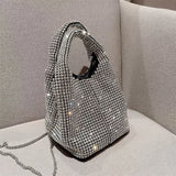 Radiant Crystal Knotted Clutch - Shimmering Evening Handbag for Weddings, Parties & Festivals - Glamorous Clutch Purse for Fashion-Forward Women