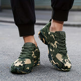 Men's Trendy Knitted Breathable Lightweight Shock-Absorbing Comfy Running Shoes, Spring And Summer