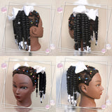 2pcs Delicate Braided Ponytail Hair Extensions - Exquisite Beads Decorations, Twist Dreadlocks Design, Stylish Ponytails, Adorable Hair Bows - Perfect for Girls and Young Women, Ideal for Casual Daily Wear, Leisure Activities