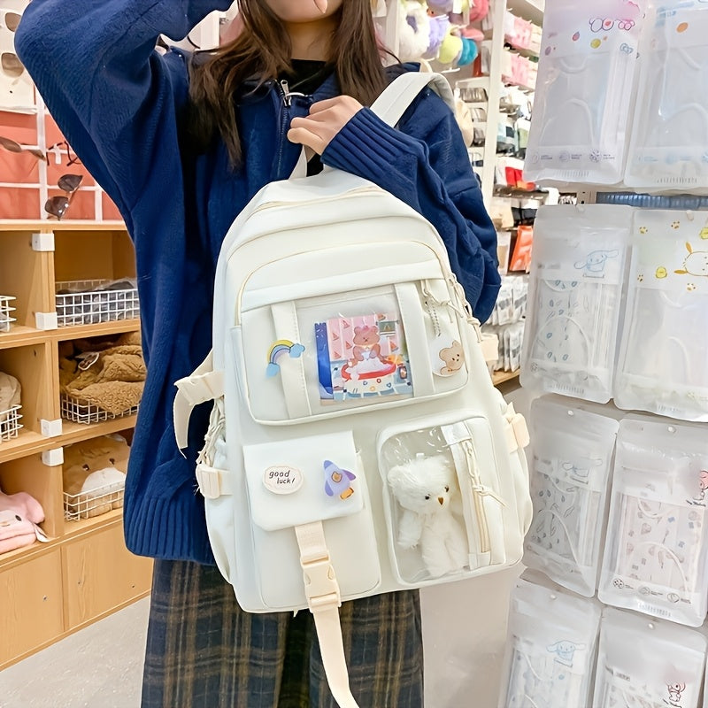Laptop Backpacks 15.6 Inch School Bag College Backpack Large Travel Daypack Kawaii Bookbags for Teens Girls Women Students