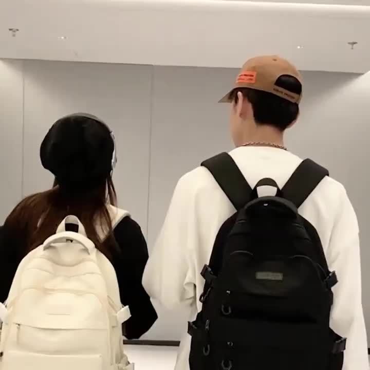 New Fashionable Large-capacity Backpack, Unisex Casual Trend Backpack, Simple Solid Color Versatile School Bag