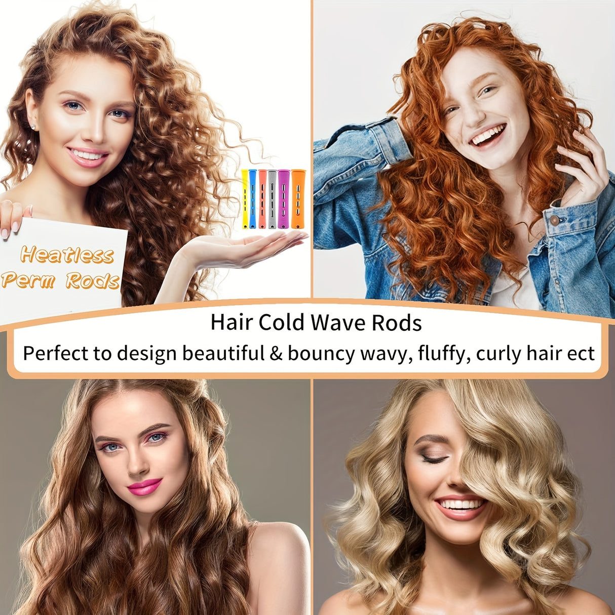100pcs/set Hair Perm Rod Set Hair Curling Rods Hair Curler Curly Hair Rollers DIY Hair Styling Accessories For All Type Of Hair