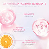 6 Pcs LAIKOU Sakura Hydrating Facial Care Set - Intensely Moisturize, Firm, and Nourish All Skin Types with Hyaluronic Acid - Perfect Gift for Holidays, Birthdays, Valentines Day, and Fathers Day