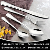 60pcs, Stainless Steel Flatware Set, Black & Golden Silverware, Mirror Polished Cutlery Set, Includes Knives, Forks, Spoons, For Weddings, Birthdays, Independence Day, Dishwasher Safe