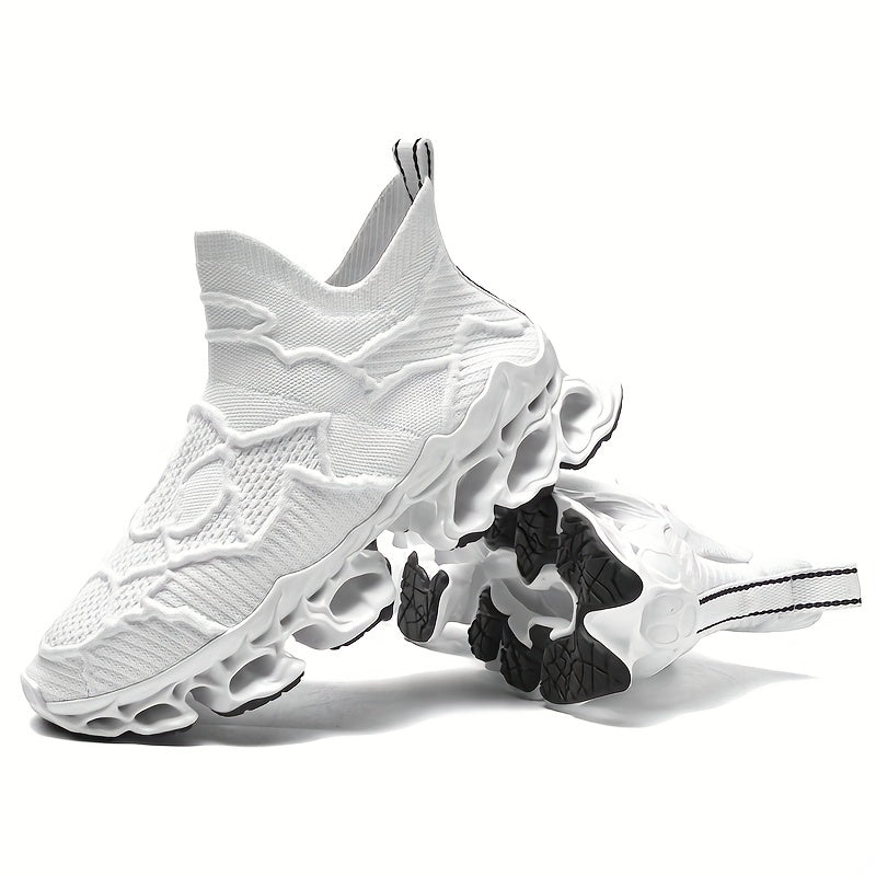 Women's Fashion Slip-on Athletic Running Shoes, Lightweight Shock Absorption Walking Shoes, Sporty Outdoor Mesh Casual Sneakers
