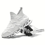 Women's Fashion Slip-on Athletic Running Shoes, Lightweight Shock Absorption Walking Shoes, Sporty Outdoor Mesh Casual Sneakers