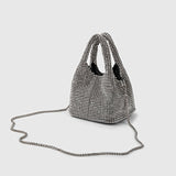 Radiant Crystal Knotted Clutch - Shimmering Evening Handbag for Weddings, Parties & Festivals - Glamorous Clutch Purse for Fashion-Forward Women