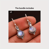 [Vintage Moonstone Earrings] Moonstone Vintage Earrings