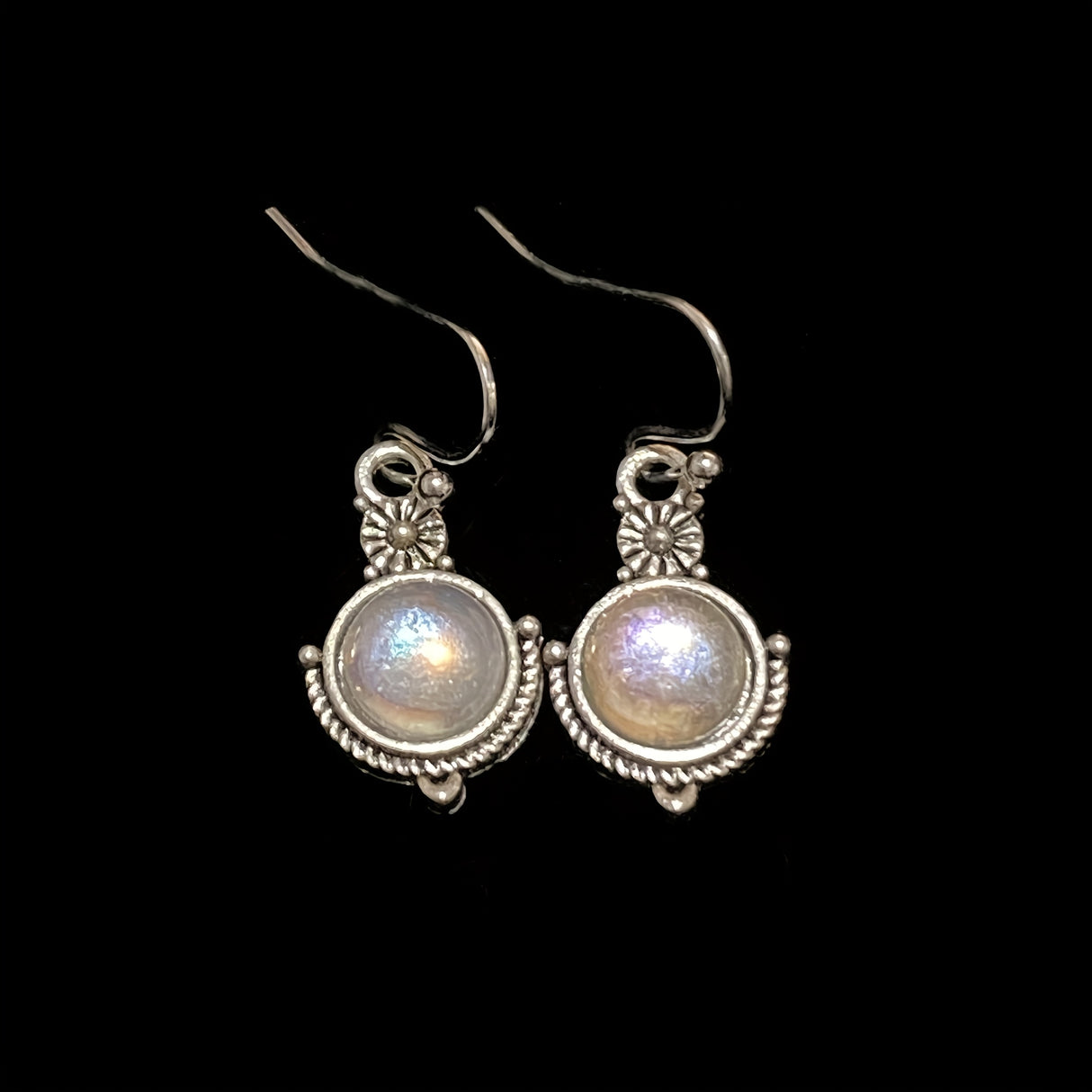 [Vintage Moonstone Earrings] Moonstone Vintage Earrings