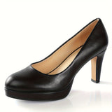 Women's Pumps - Womens Comfy Close Toe Heels - 3.15in Black Dress Shoes for Women - Comfortable Work Heels for Women - Black Heels, Nude Heels, White Heels, Golden Heels, Silver Heels for Women