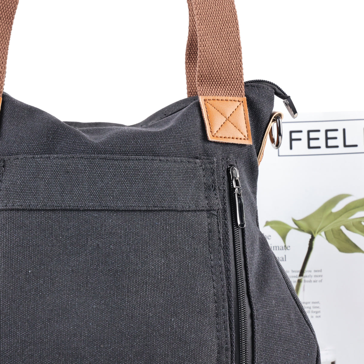 Large Capacity Canvas Tote Bag, Durable Lightweight Crossbody Bag, Casual Practical Commuter Bag