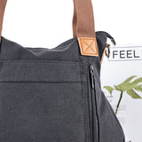 Large Capacity Canvas Tote Bag, Durable Lightweight Crossbody Bag, Casual Practical Commuter Bag
