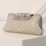 Luxurious Rhinestone Evening Clutch Bag - Small, Fashionable, Sparkling Purse for Weddings, Luxurious Dinners, and Formal Events - Elegant, Glamorous, and Eye-Catching Accessory for Women