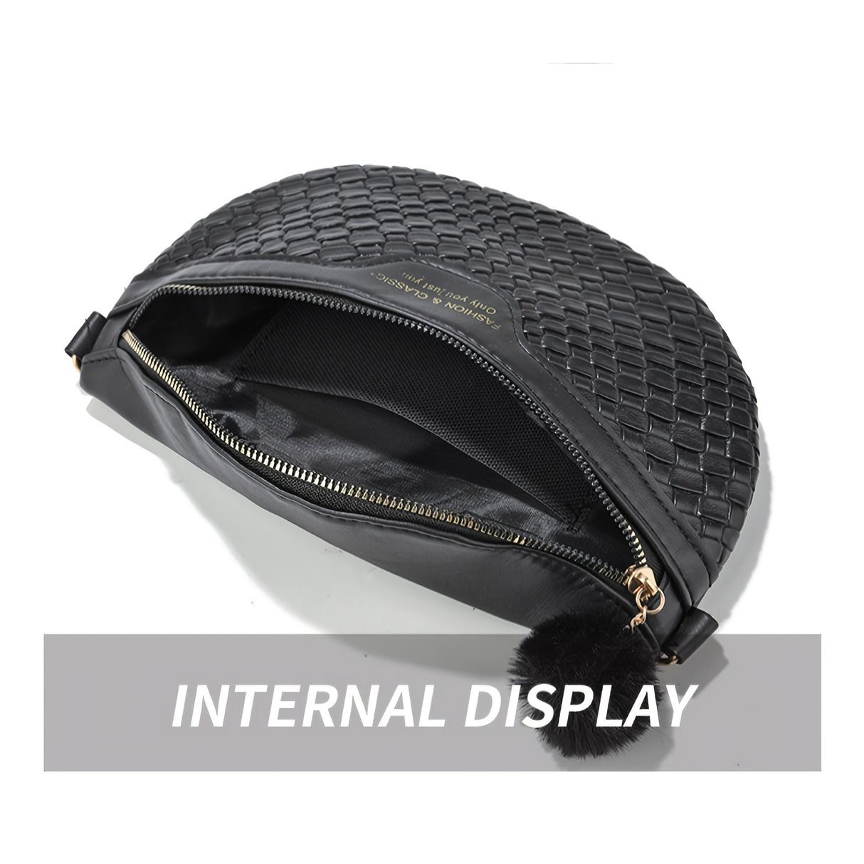 Women's PU Leather Waist Pack Fanny Pack with Adjustable Strap, Black Solid Color Sports Belt Bag, Lightweight Chest Pouch with Zipper Closure, Casual Fashion Crossbody Bag with Polyester Lining - Guangzhou Lightweight Sports