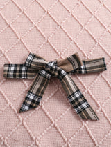 Girls 2pcs Ruffle Trim Long Sleeve Top + Plaid Skirt With Bow Belt Kids Clothes Spring Fall Gift