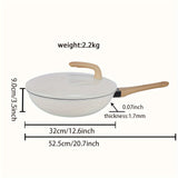 Premium Non-stick Pan Set-precision Cast Iron, Multi-layer Cooking Pot Gas And Induction Stove, Perfect Home Kitchen, With A Cover, Solid Wood Handle, Can Cook Soup And Pancake Stew Meat To Meet Different Cooking Needs