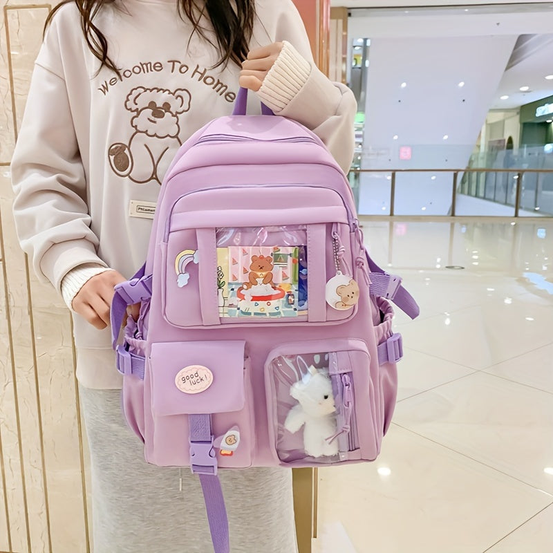 Laptop Backpacks 15.6 Inch School Bag College Backpack Large Travel Daypack Kawaii Bookbags for Teens Girls Women Students