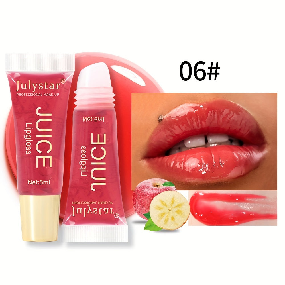 [Long-lasting Moisturizing Lip Oil Gloss] Beauty Natural Long-lasting Moisturizing Mirror Lip Oil Fruit Flavor Pouty Lip Moisturizing Water Gloss Lipstick