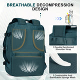 Large Waterproof Anti Theft Carry On Backpack, HYCOO Travel Rucksack For Men and Women, Hiking School Book College Bag with Shoe Compartment Laptop Canvas Brevite Backpack