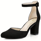 Elegant Golden Glitter D'Orsay High Heels for Women - Sparkling Pointed Toe with Ankle Strap, Lightweight & All-Season, PU Cover & Rubber Sole