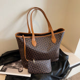 Large Capacity Tote Bag - Premium PU Leather, Spacious Shoulder Bag Design, Ample Space for Work, School Essentials - Stylish, Practical Choice for Women