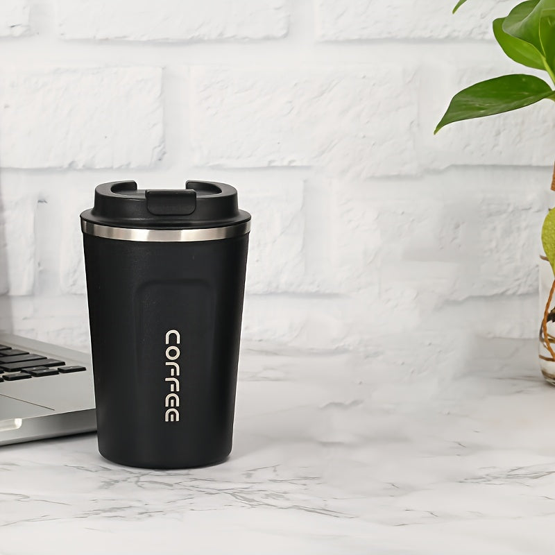 304 Stainless Steel Double-Layer Vacuum Insulated Coffee Mug With Leak-Proof Lid - Perfect For Restaurant/ Hotel/ Commercial, And Outdoor Use! Eid Al-Adha Mubarak