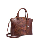 Fashion-Forward Crocodile Pattern Tote Bag - Double Handle Work Purse with Secure Zipper Closure - Perfect for Stylish, Professional Women - A Trendy Daily Accessory