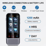 AI Voice Translator Device -139 Online & 14 Offline LanguageTranslator,WiFi/Photo/Recording Support for Business travel