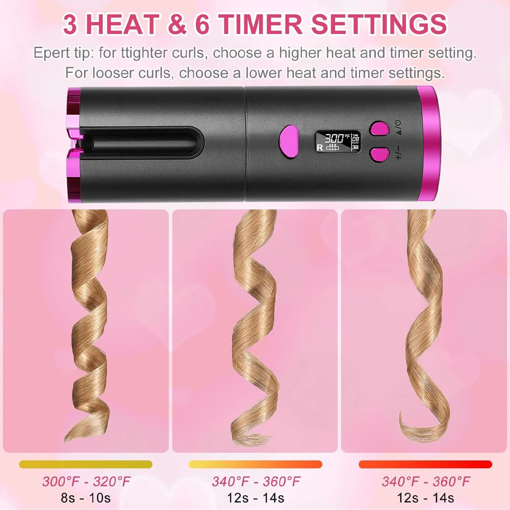 Automatic Curling Iron Portable Wireless Anion Ceramic Hair Curler Fast Heating Fashion Styling Tools Travel Hair Curler Comb