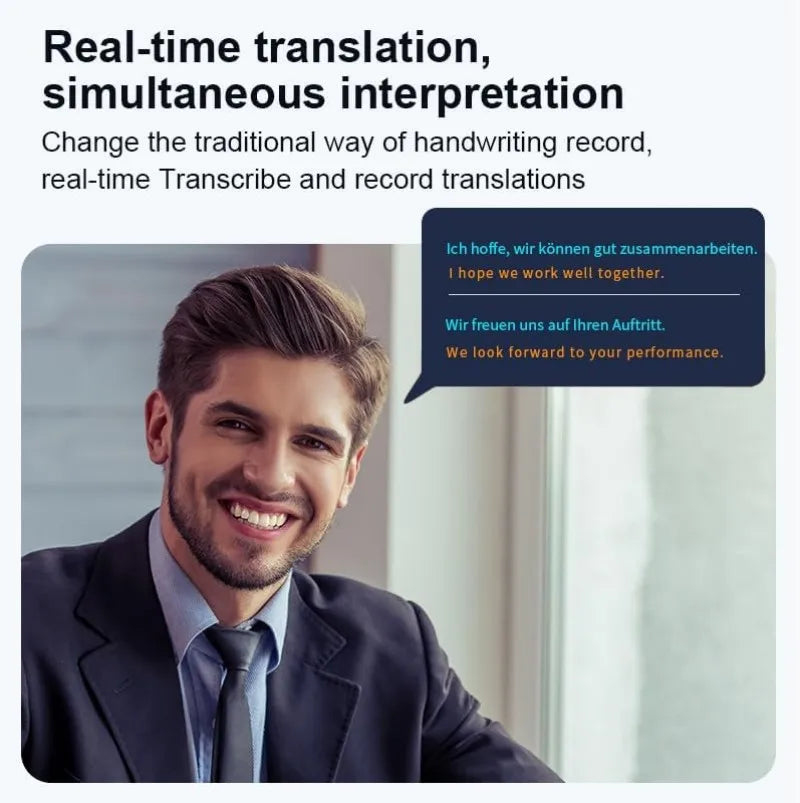 AI Voice Translator Device -139 Online & 14 Offline LanguageTranslator,WiFi/Photo/Recording Support for Business travel