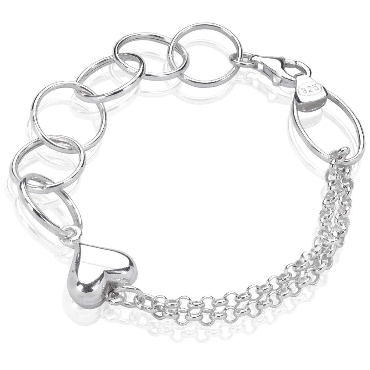 UD_Sterling Silver Heart Bracelets for Women