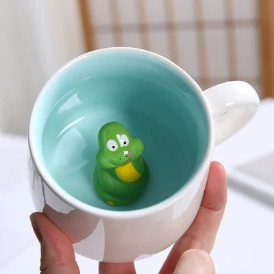 New Creative 3D Animal Ceramic Mug Mug Coffee Cup Cute Cartoon Christmas Mug Mug