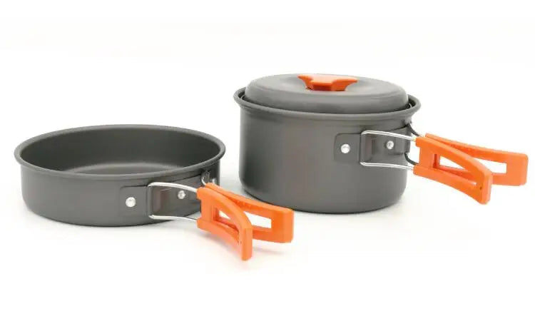 2-3 Person Outdoor Cookware Set DS200 Camping Cooking Pot Pan Bowl Set