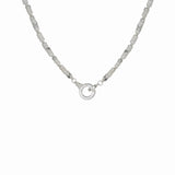 86 YORK Brand Classic Simple Gray Red Stone Necklace Collarbone Fashion Metal Chain Necklace for Women