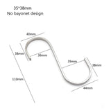304 Stainless Steel S-Hook Balcony Portable Multifunctional Kitchen Bedroom Multifunctional Railing S Hanger Hook Wholesale