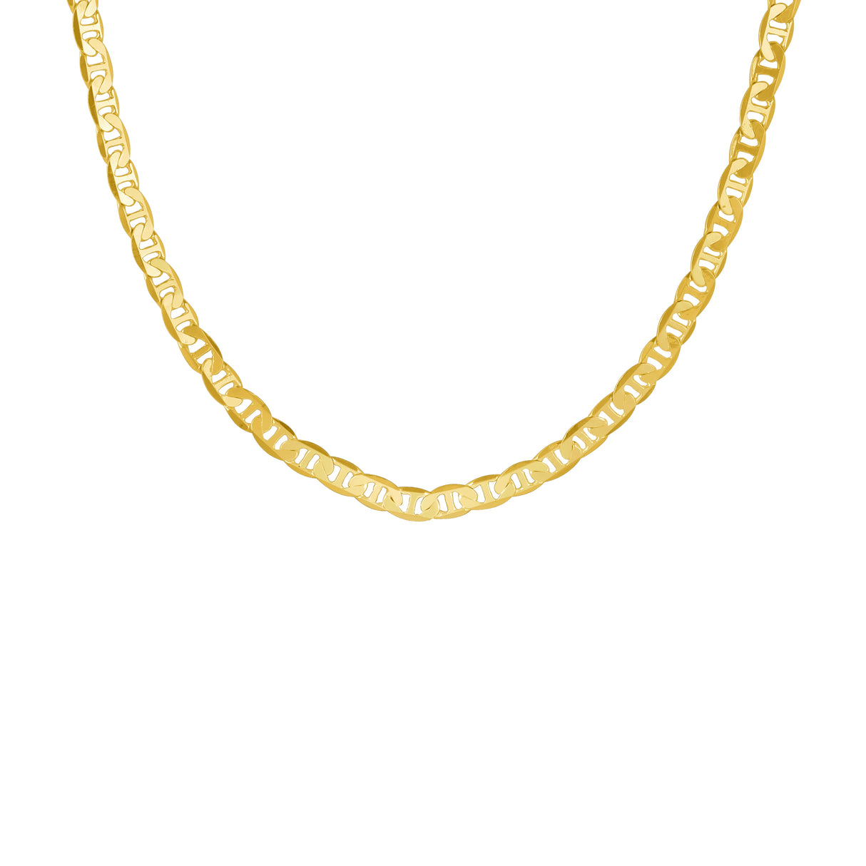 86 YORK Retro 18k Gold-plated Metal Link Chain Collection Simple Link Necklace for Women Fashion Jewelry