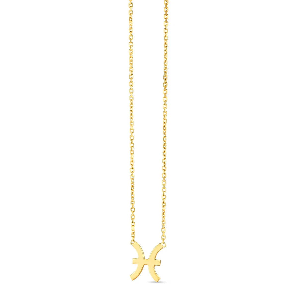 UD2 14K Yellow Gold Pisces Necklace Fashionable Jewelry Accessory