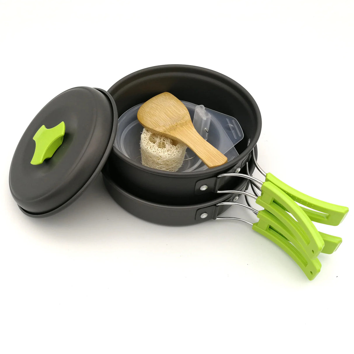 2-3 Person Outdoor Cookware Set DS200 Camping Cooking Pot Pan Bowl Set