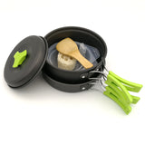 2-3 Person Outdoor Cookware Set DS200 Camping Cooking Pot Pan Bowl Set