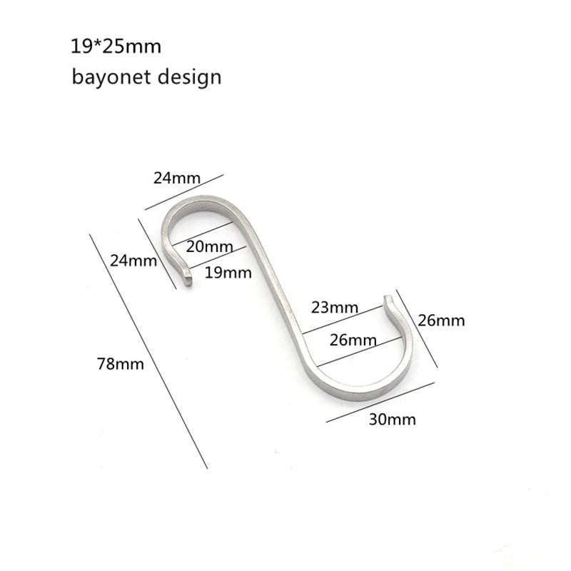 304 Stainless Steel S-Hook Balcony Portable Multifunctional Kitchen Bedroom Multifunctional Railing S Hanger Hook Wholesale