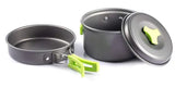 2-3 Person Outdoor Cookware Set DS200 Camping Cooking Pot Pan Bowl Set