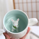 New Creative 3D Animal Ceramic Mug Mug Coffee Cup Cute Cartoon Christmas Mug Mug